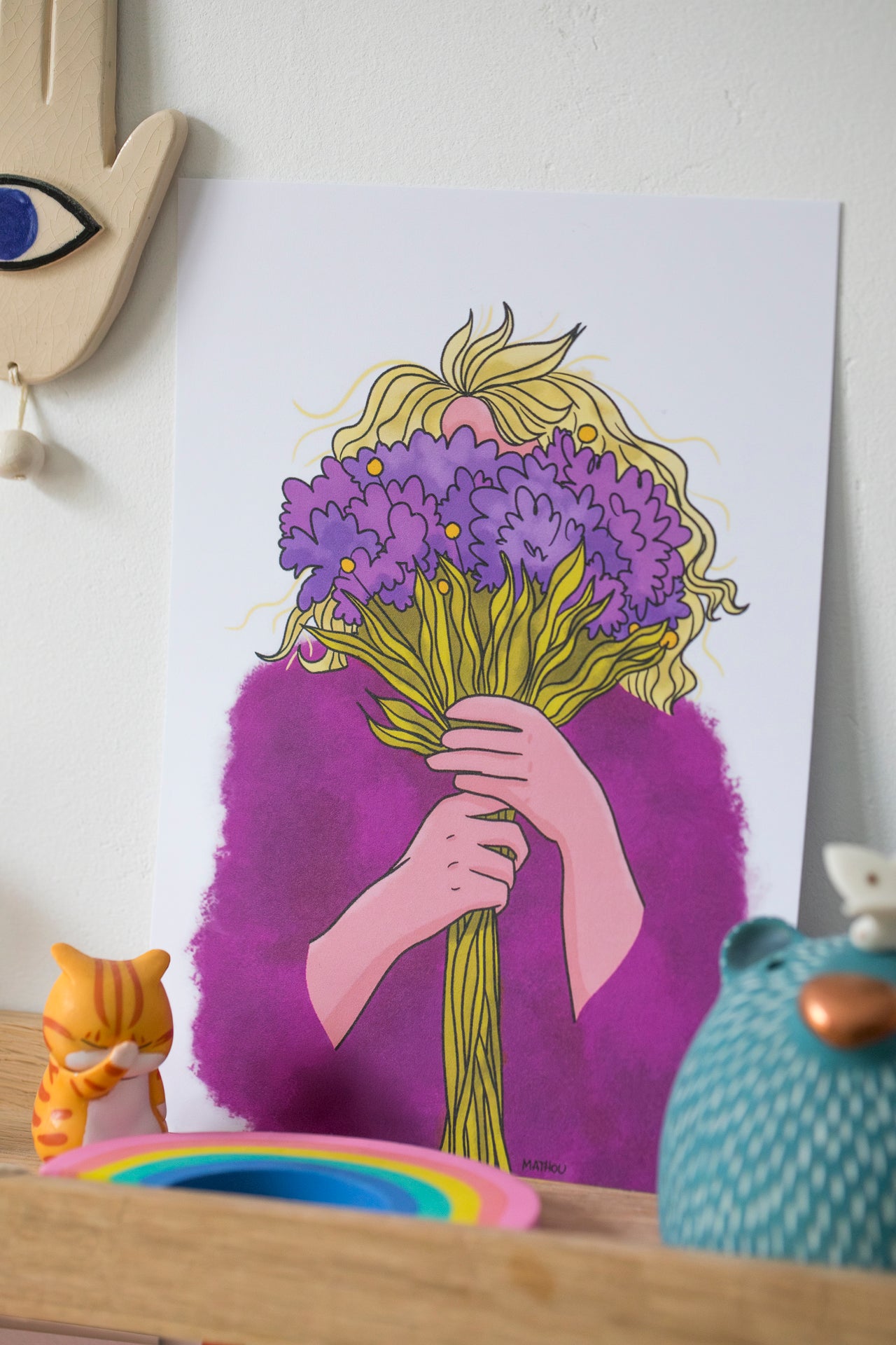 Anschlagzettel · Blumenstrauß