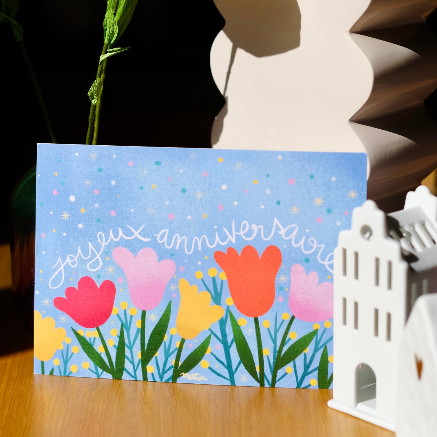 Große Karte · Geburtstag Blumen
