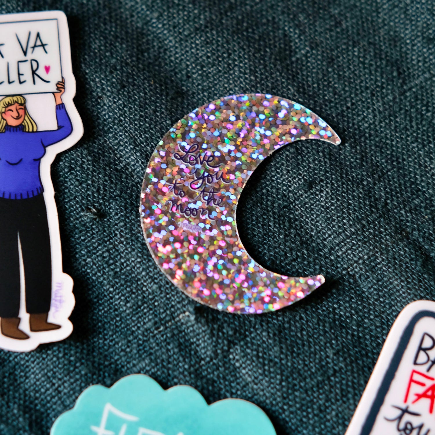 Sticker · Love you to the Moon (Paillettes)