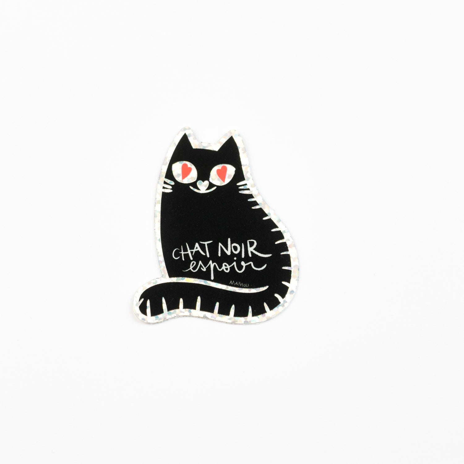 Aufkleber · Schwarze Katze