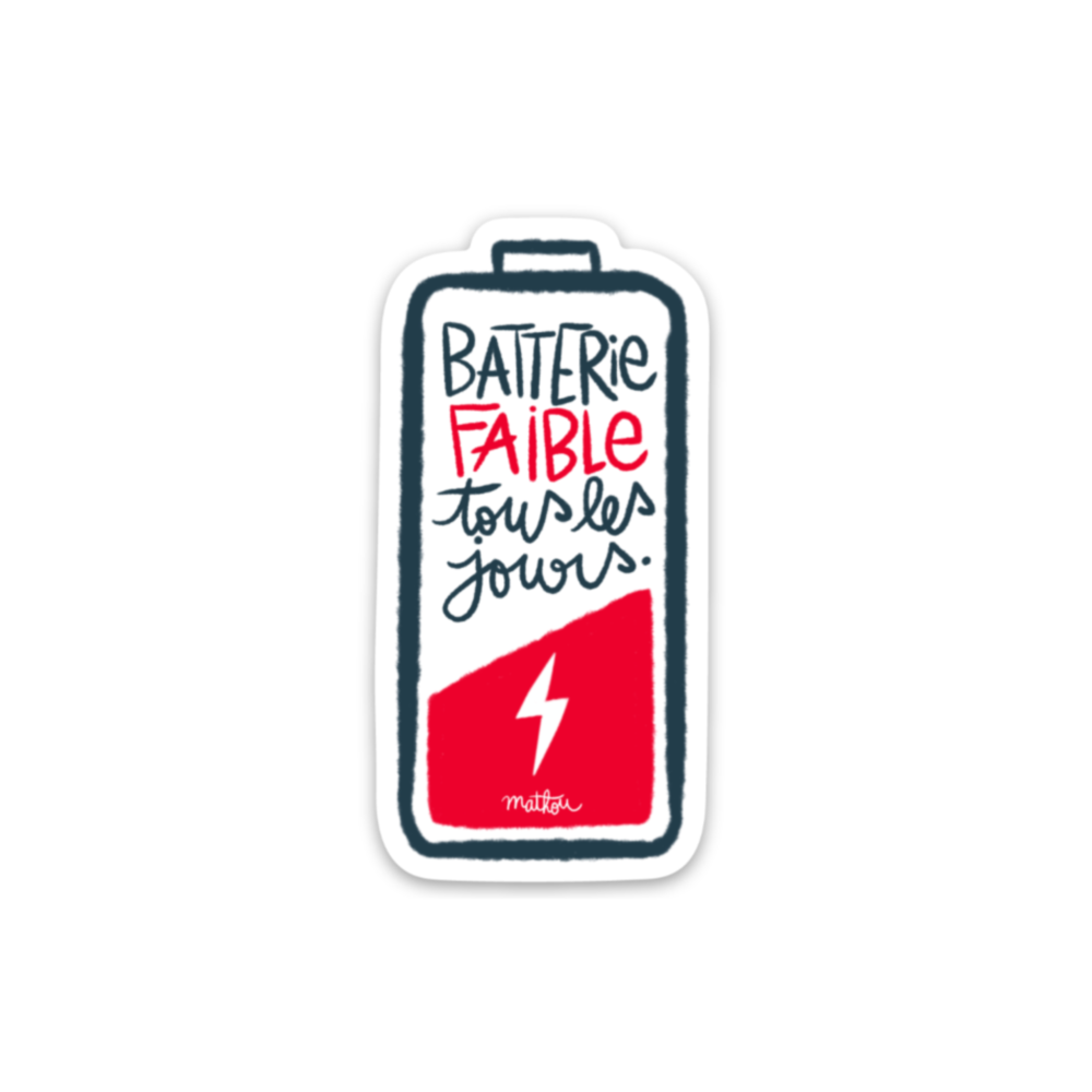 Sticker · Batterie Faible