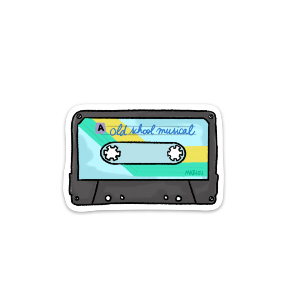 Sticker · Oldschool-Musikkassette