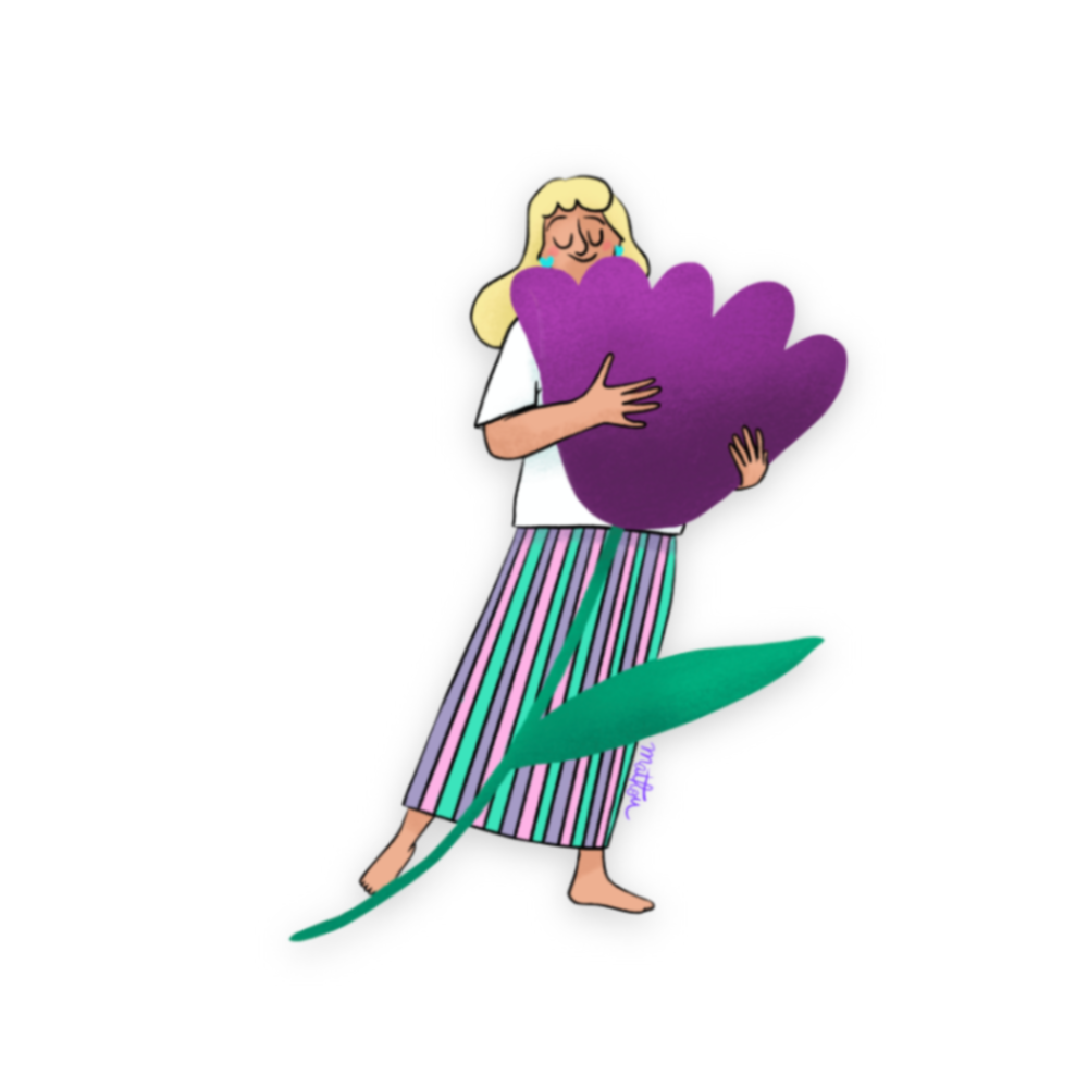 Aufkleber · Frau Tulpe (transparent)