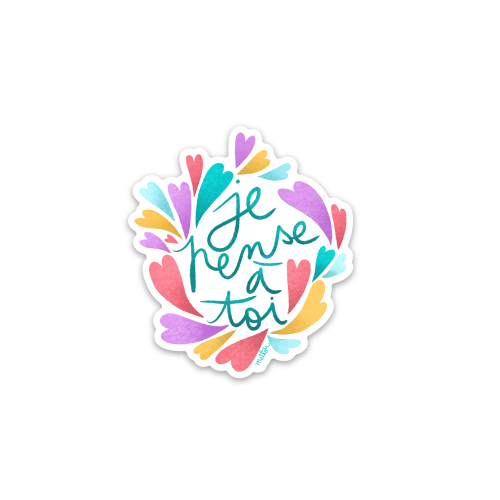 Sticker · Je pense à toi