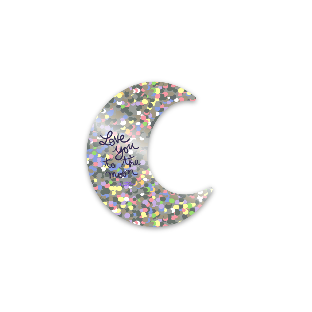 Sticker · Love you to the Moon (Paillettes)