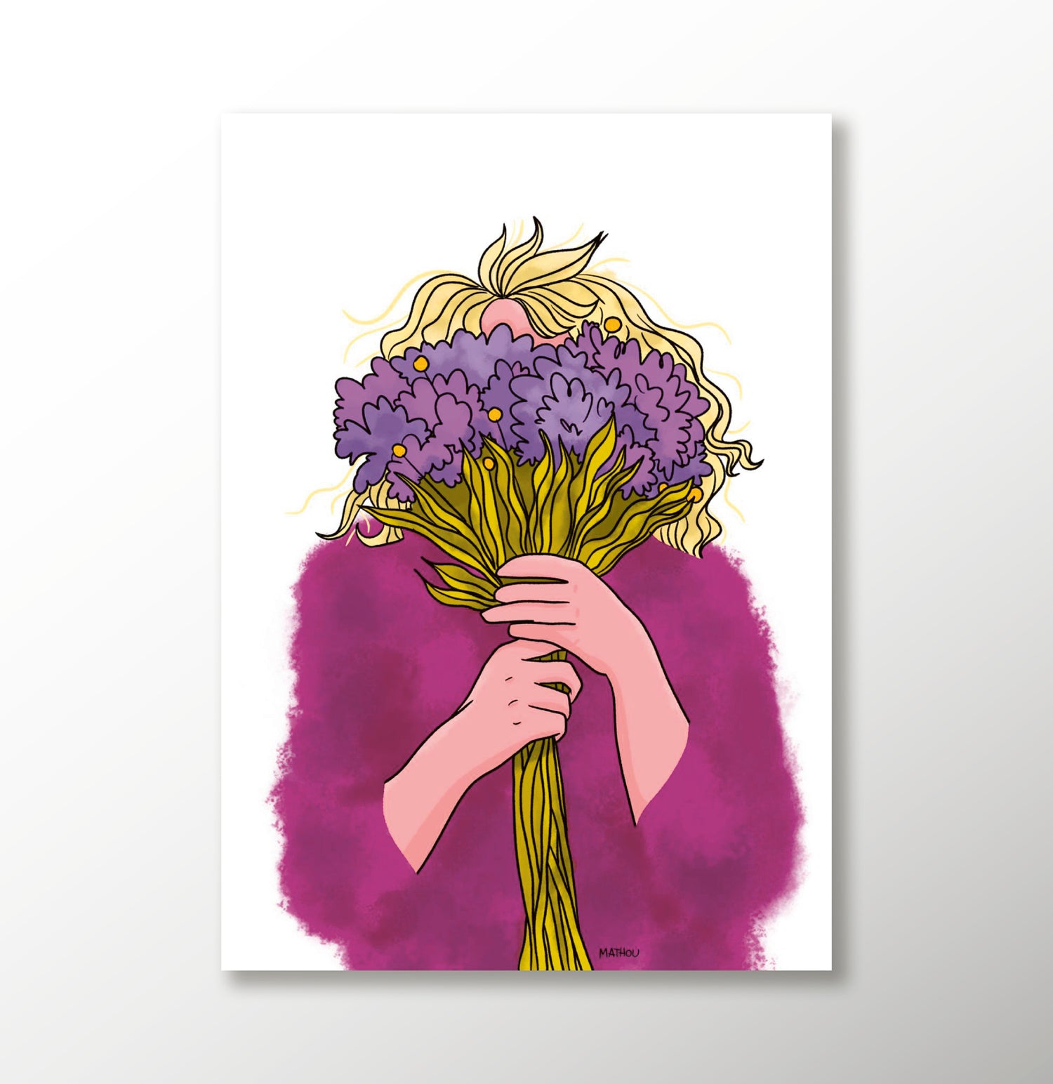 Anschlagzettel · Blumenstrauß