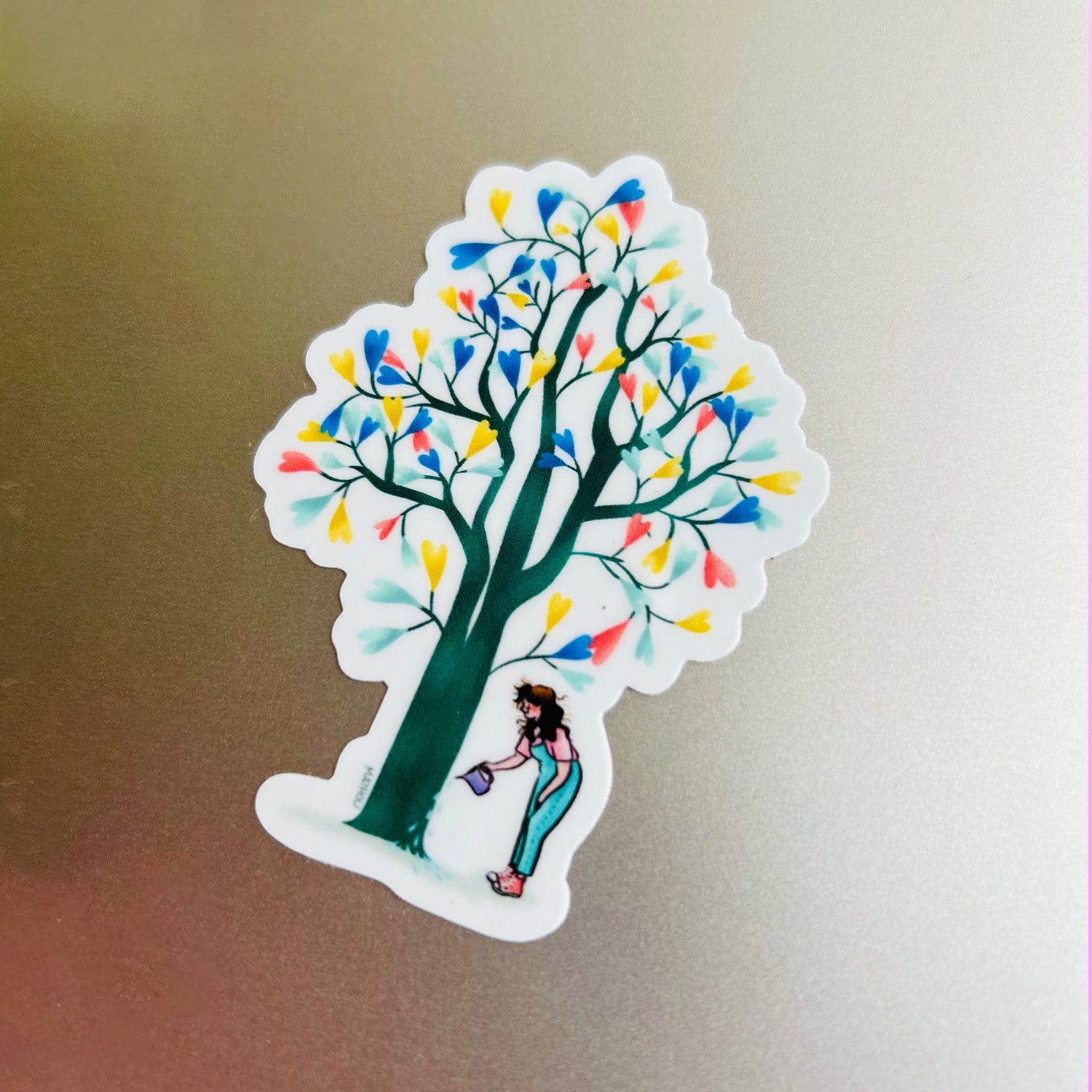 Aufkleber · Herzbaum